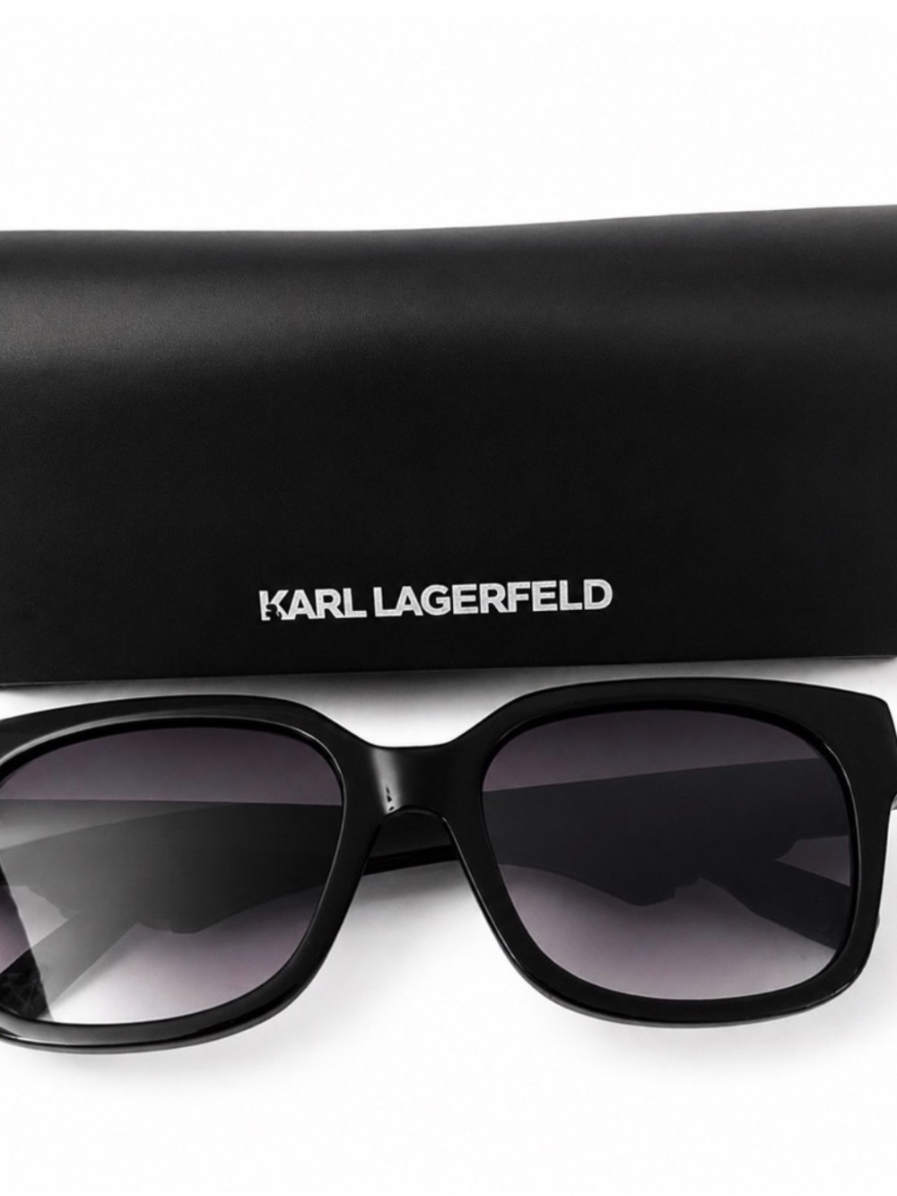 Karl Lagerfeld Black Frame Sunglasses with Gradient Lenses